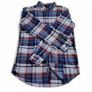 Eddie Bauer Button-down Shirt Mens Size Small Grey/Blue